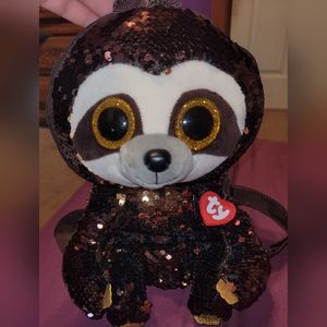 Ty Reversible Sequin Sloth Backpack